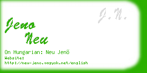 jeno neu business card
